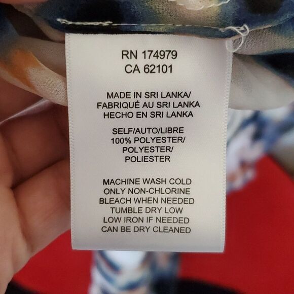 BCBCMaxAzria Tara Dress - Multicolor Abstract Tie Dye - Asymmetrical Maxi Dress - Picture 15 of 15